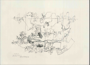 Gestürzter Baum unter hohem Himmel - 1965